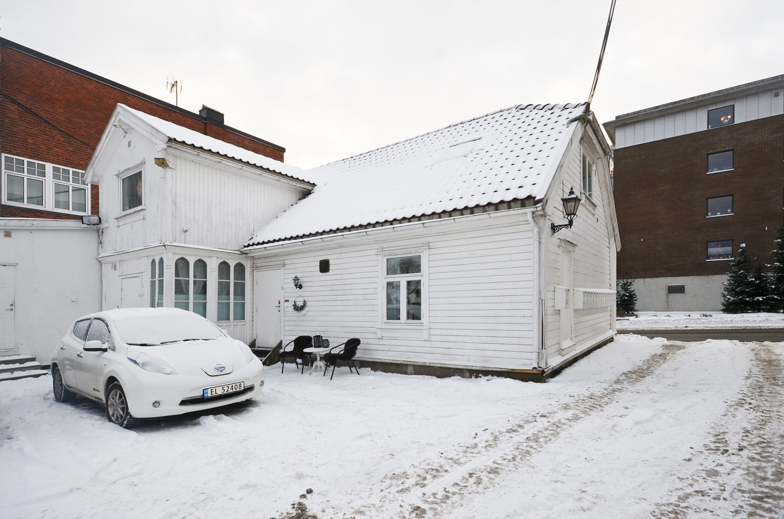 Inngangspartiet fra gårdsplassen/bakgården. Galleribilde