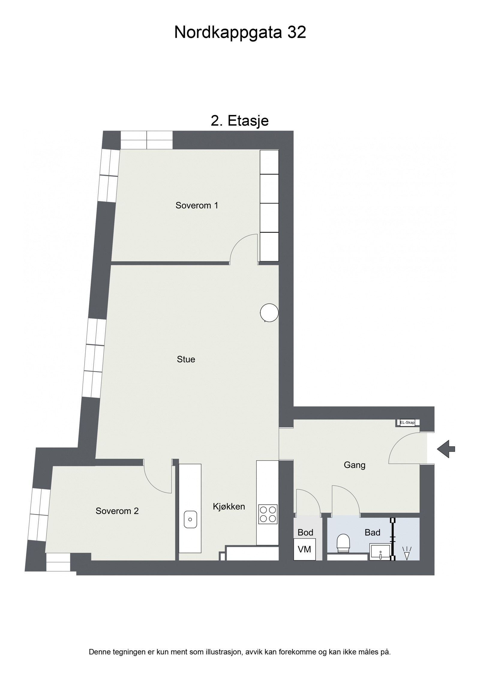 Plantegning Galleribilde