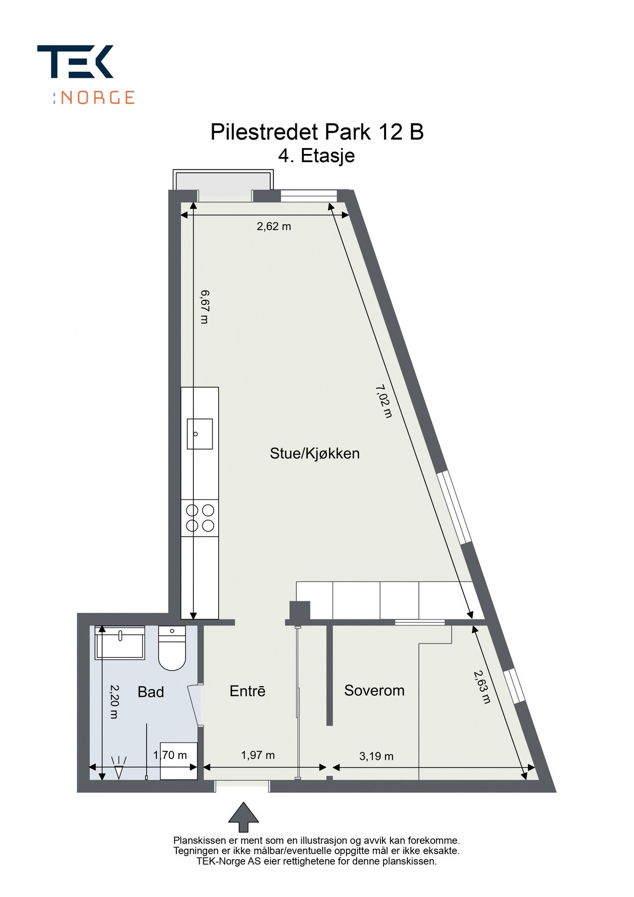 Praktisk og arealeffektiv planløsning Galleribilde