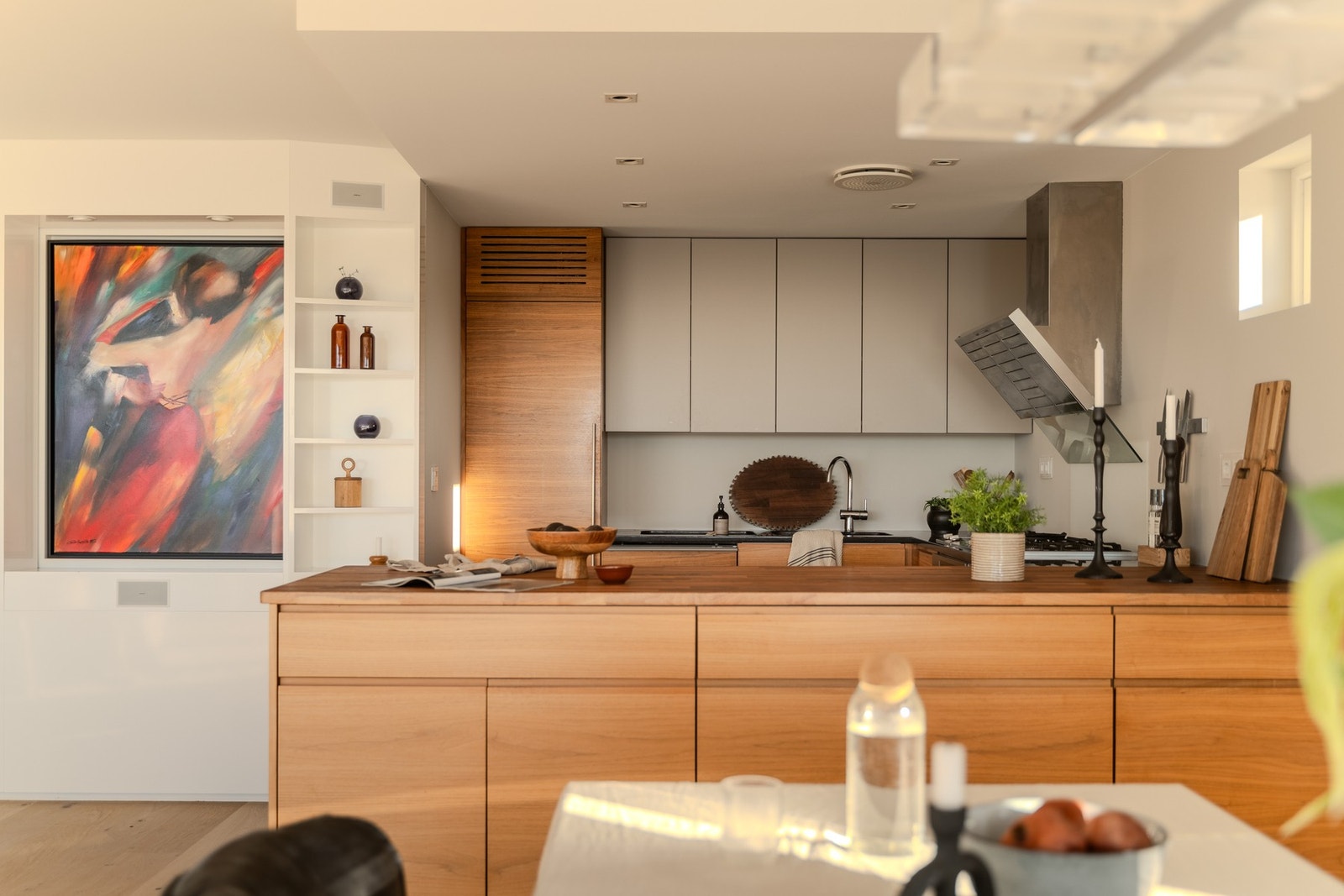 Når gjestene kommer er TV-en borte. Galleribilde