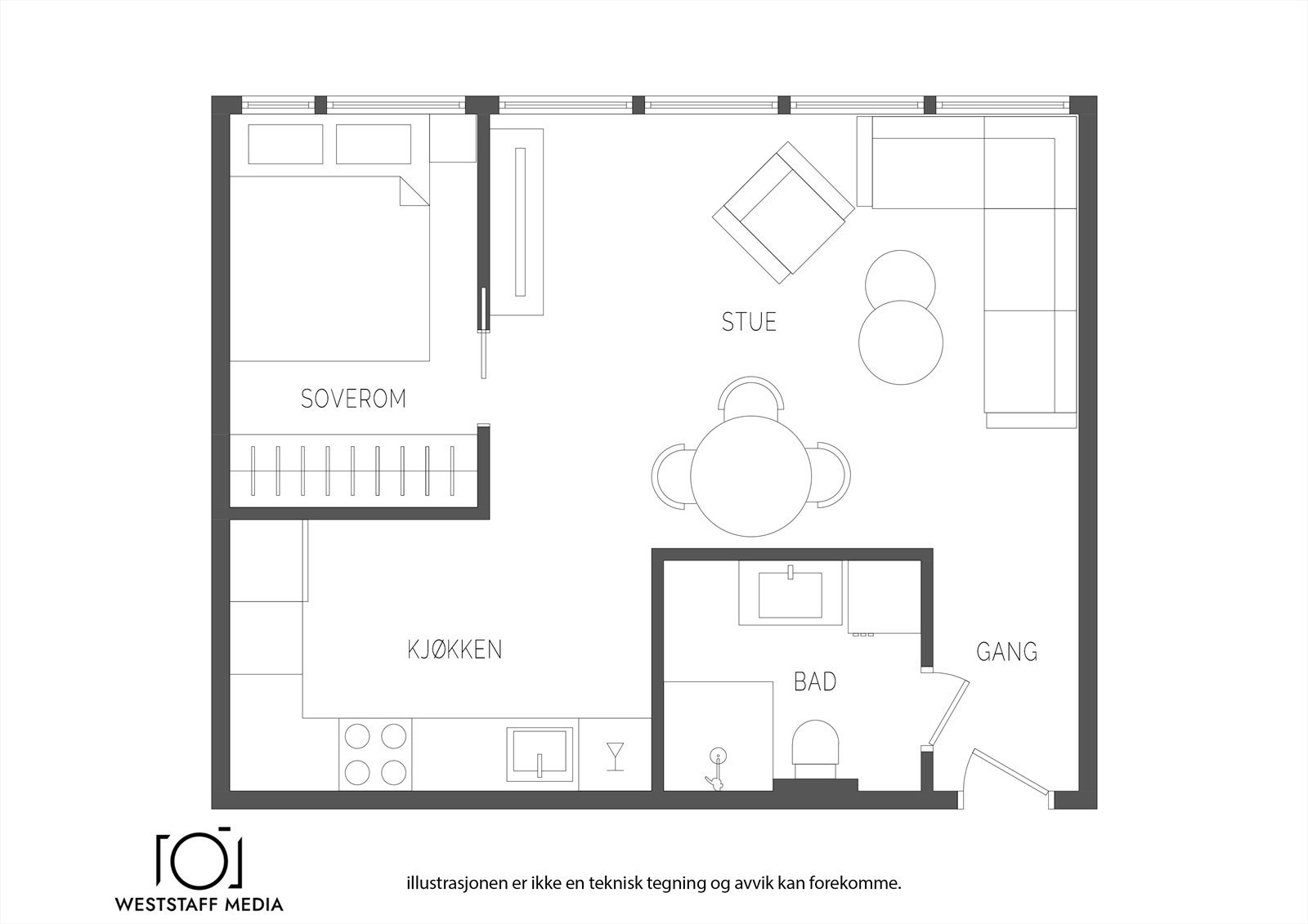 Planskisse Galleribilde