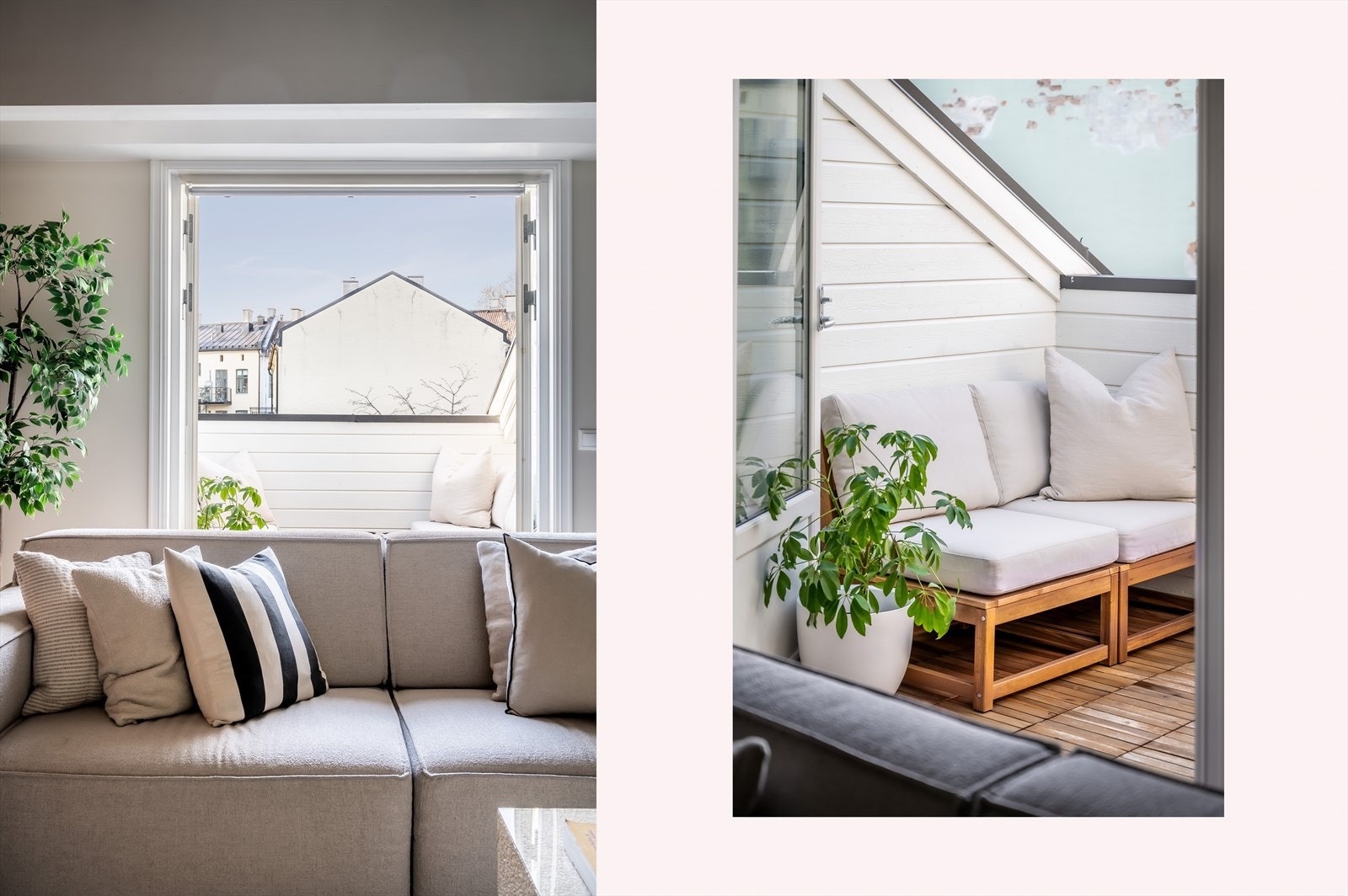 På den solrike og usjenerte terrassen er det plass til utemøblement og beplantning. Galleribilde