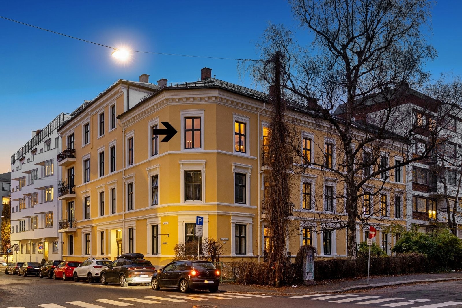 Hele fasaden er renovert i 2023/2024. Galleribilde