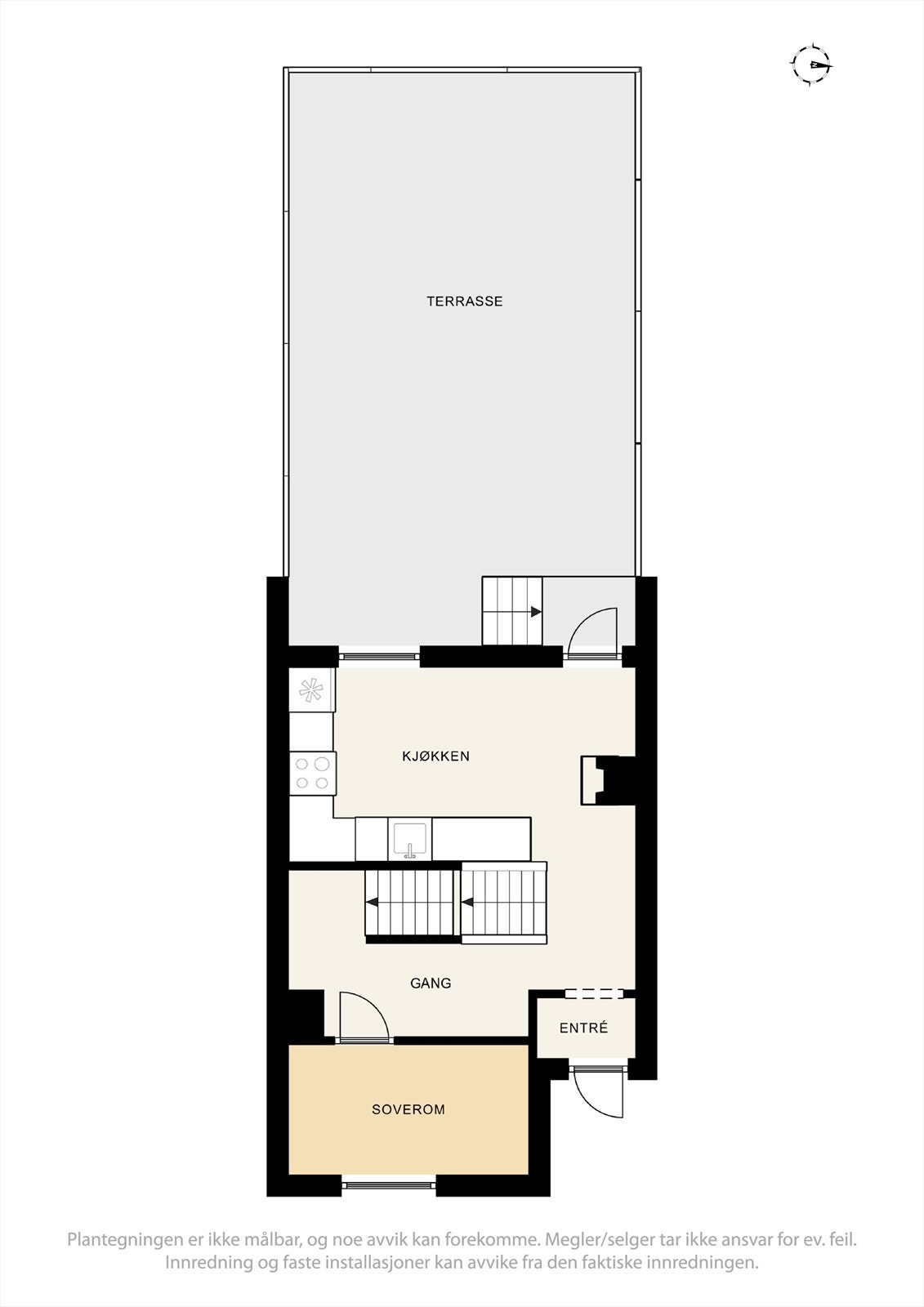 Plantegning av boligens 1. etasje. Galleribilde