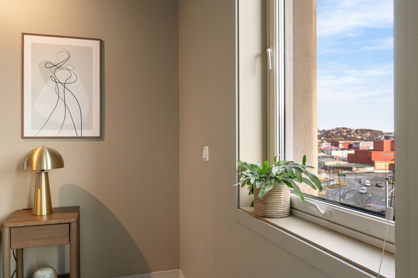 Detaljbilde soverom. Galleribilde