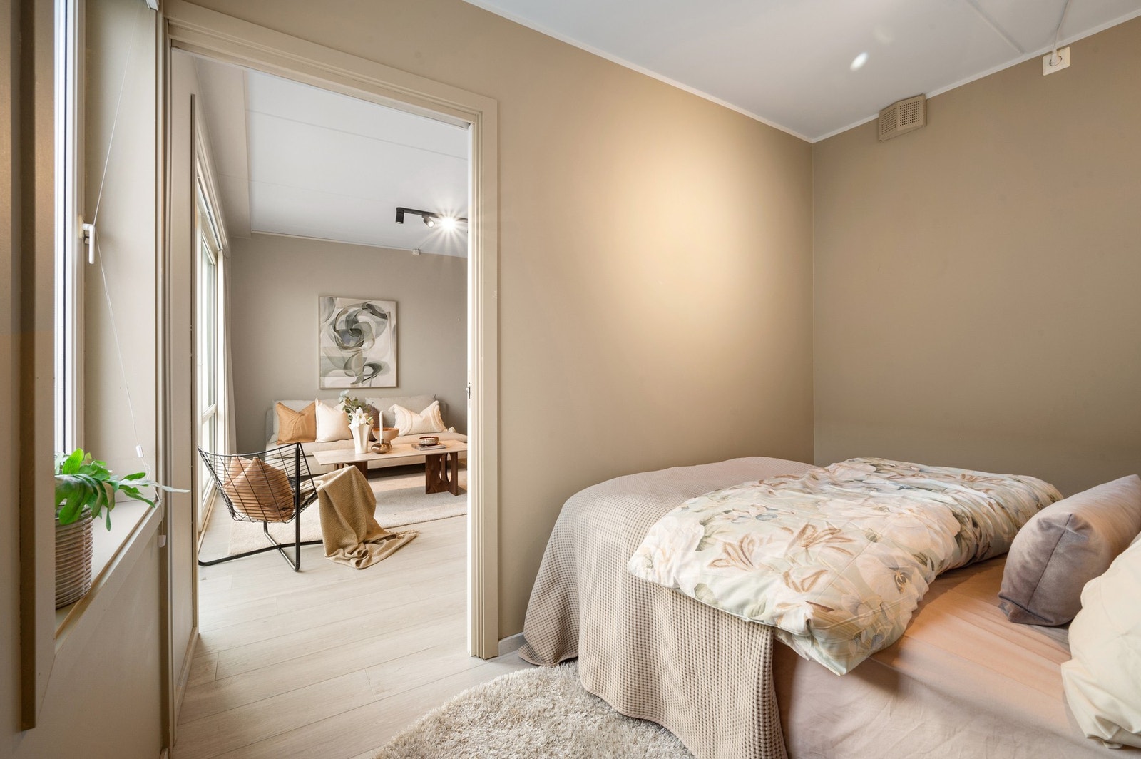 Soverommet er på 6,5 kvadratmeter. Galleribilde