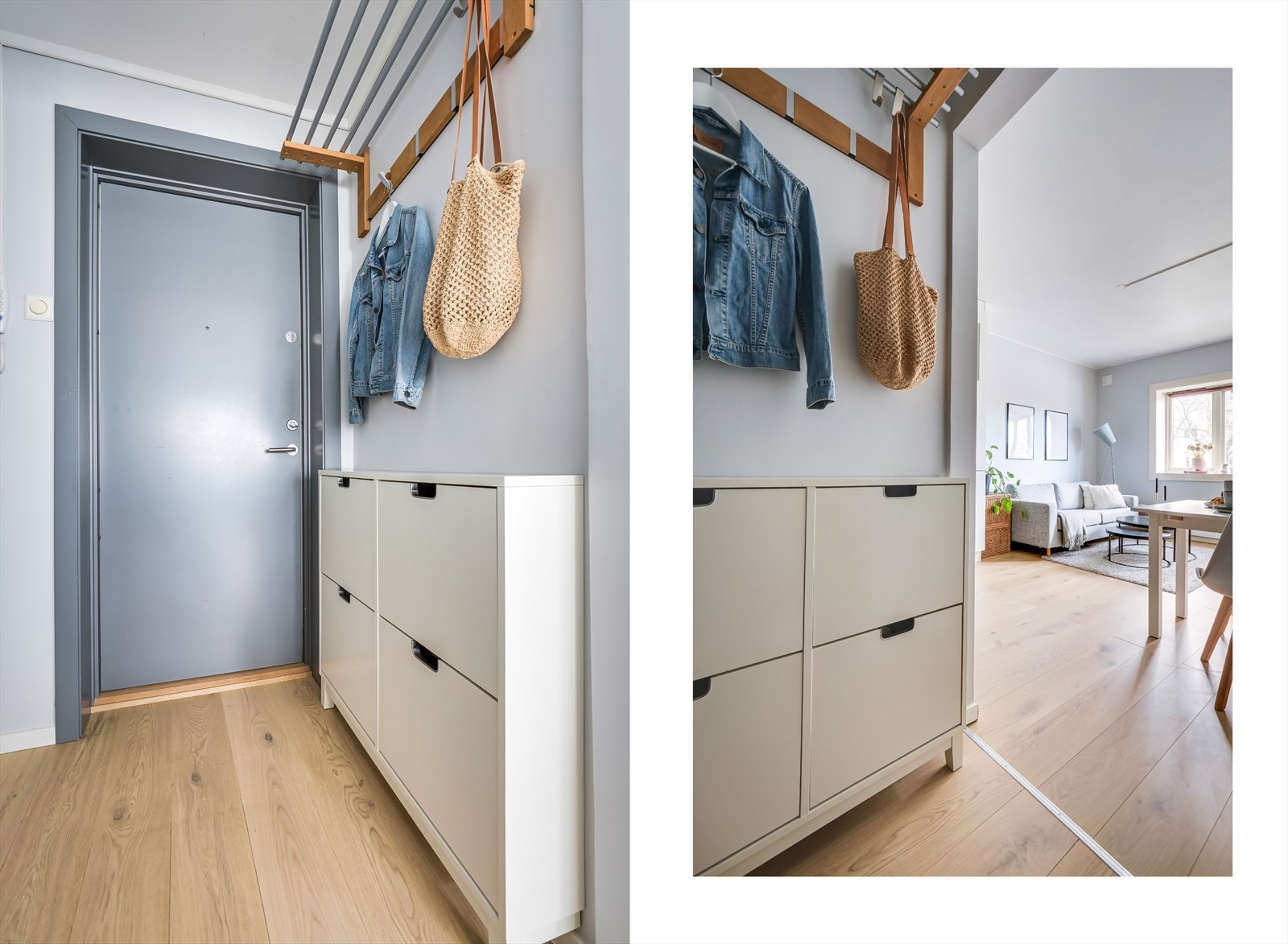 Hyggelig entré som gir et godt førsteinntrykk av boligen Galleribilde