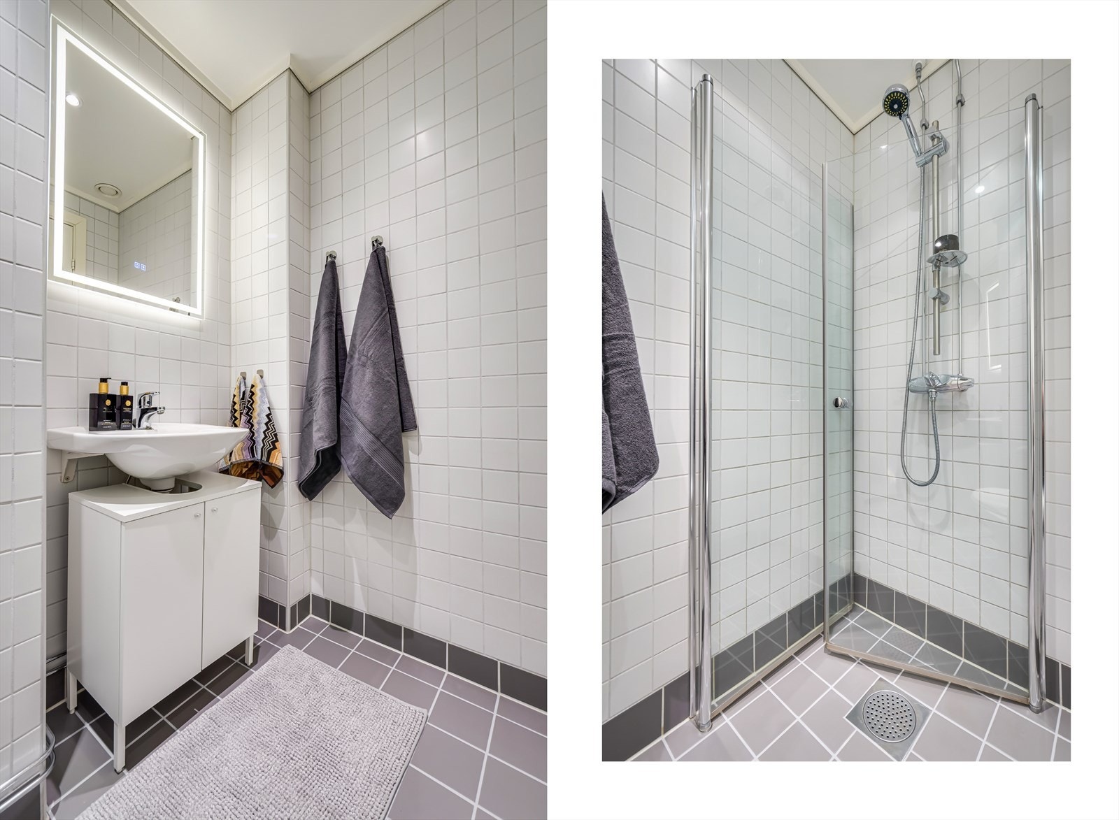 Lyst og flislagt bad, totalrenovert av borettslaget i 2006 Galleribilde