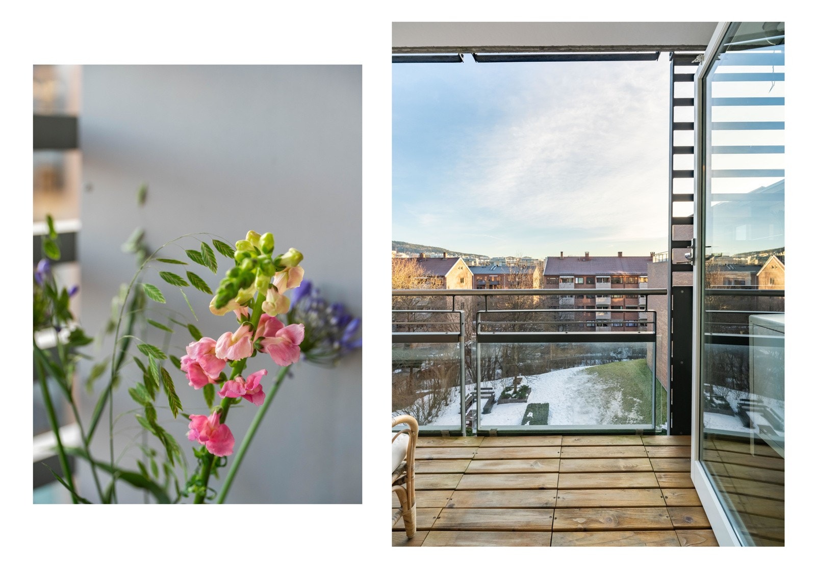 Ut fra stuen ligger balkongen. Galleribilde