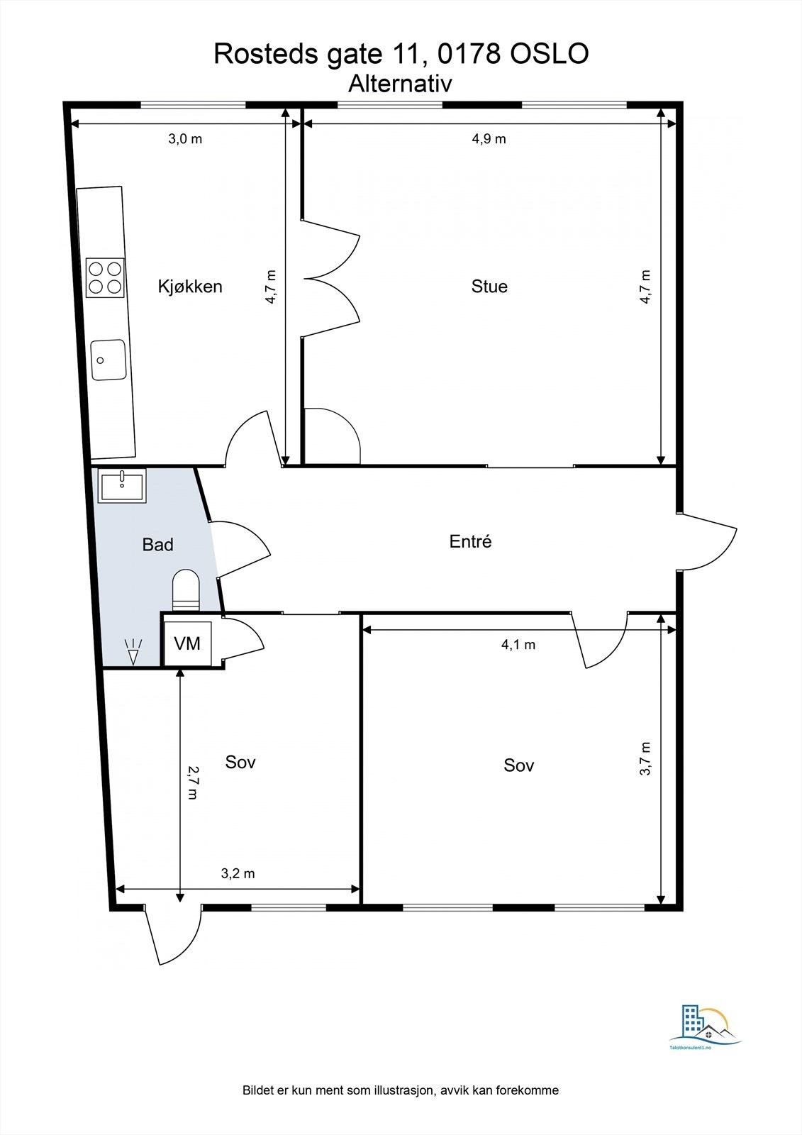 - Alternativ plantegning - Galleribilde