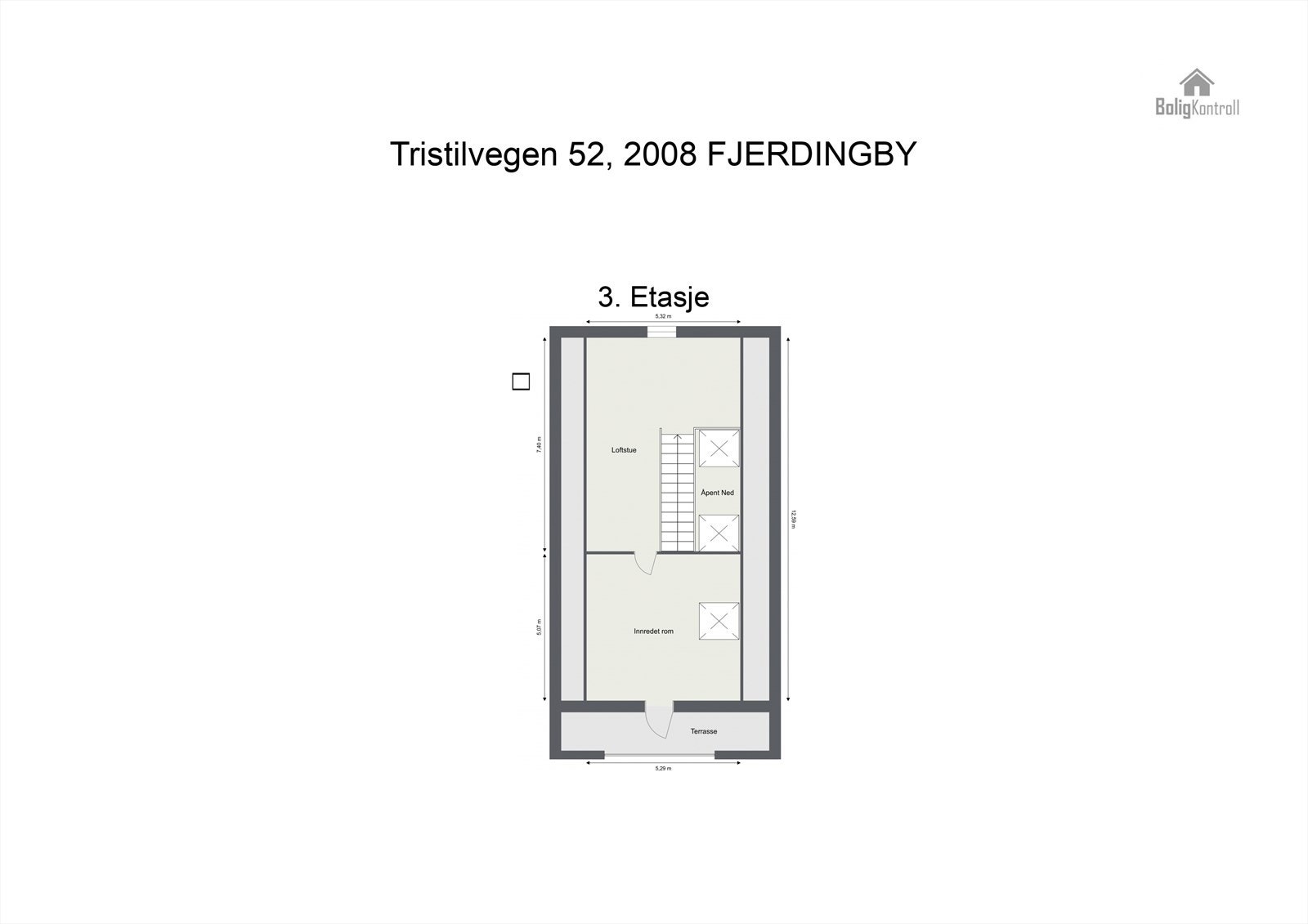 Plantegning - Loftsetasje Galleribilde