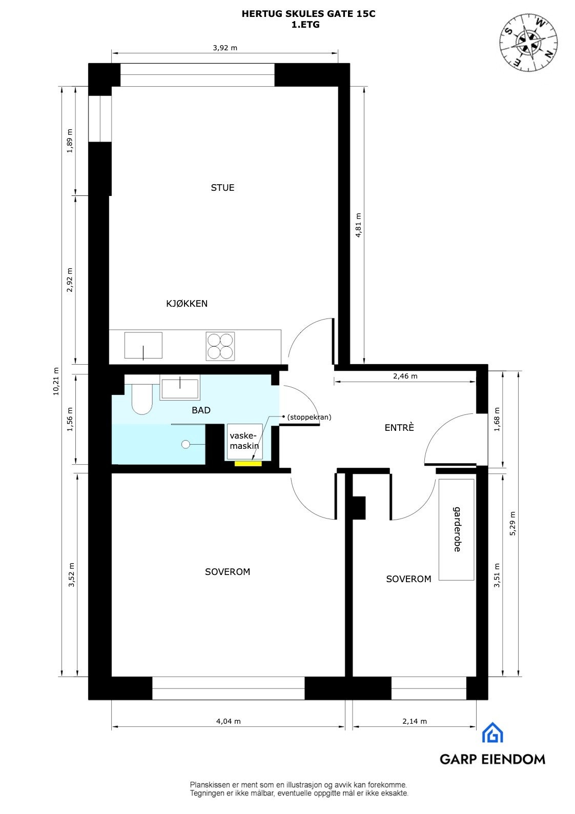 God og gjennomgående planløsning. Galleribilde