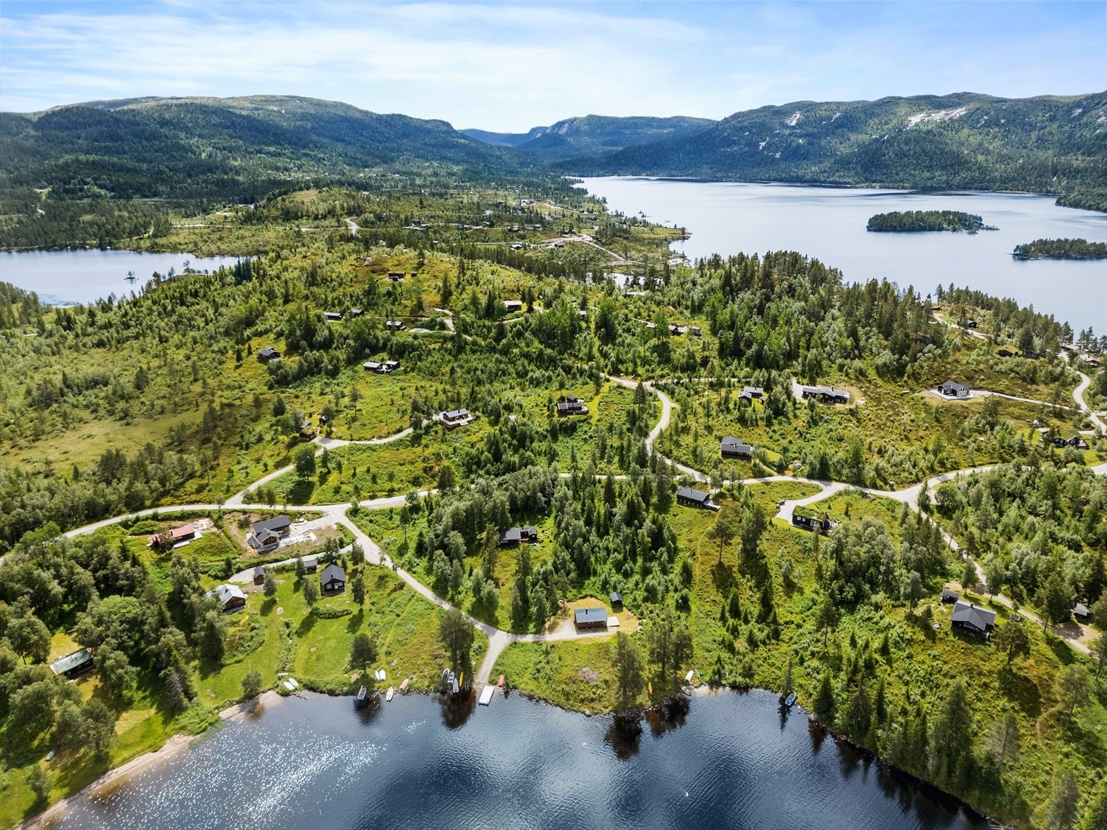Dronebilde over området Galleribilde