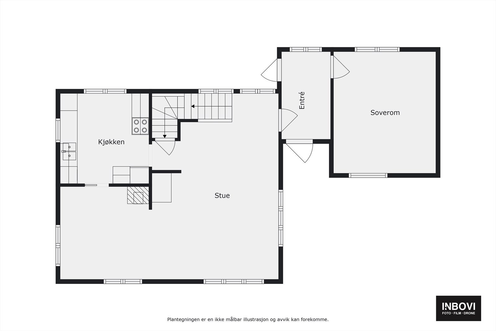 Plantegning 1.etg Galleribilde