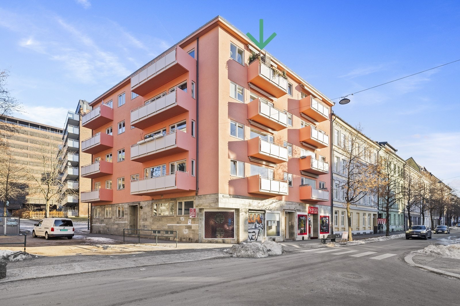 Fasade, tak og balkong rehabilitert i 2023/24 Galleribilde