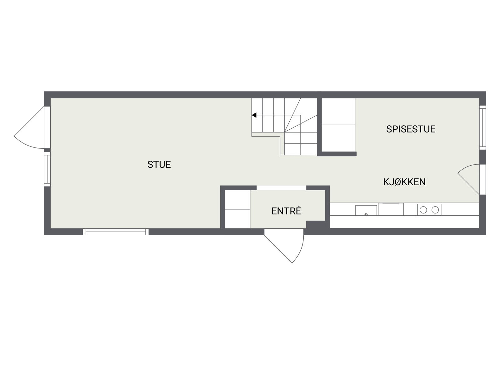 Plantegning 1. etasje. Galleribilde