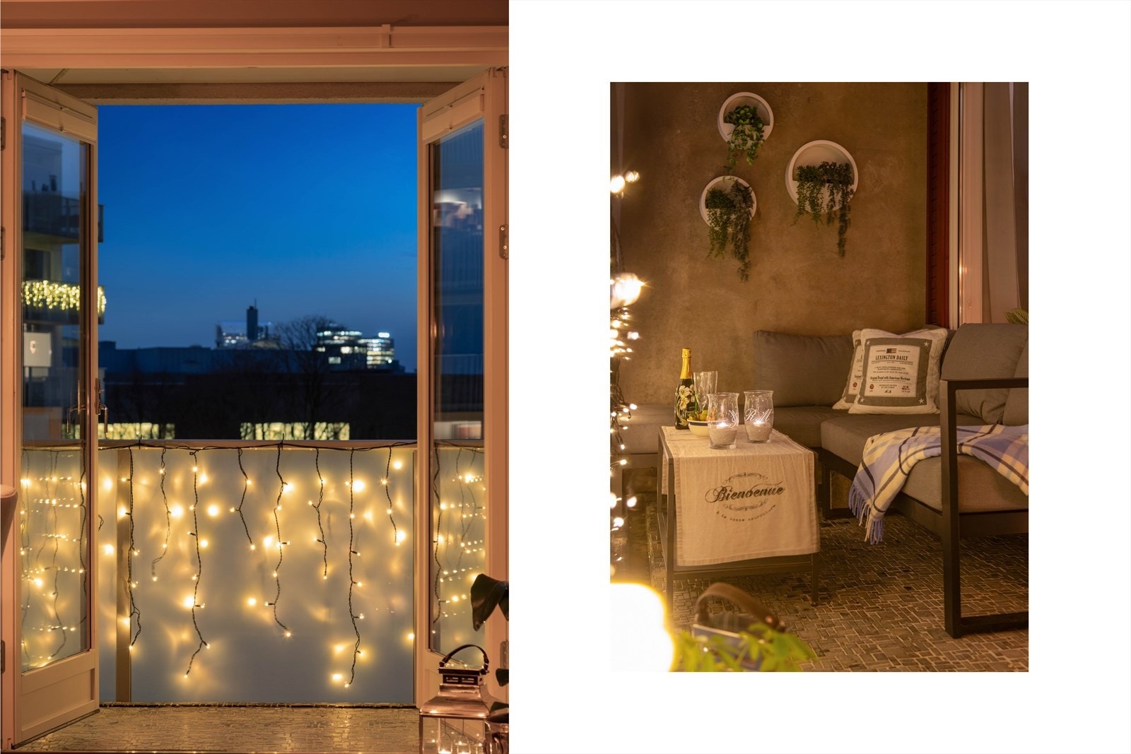 Koselig kveldsstemning på balkongen Galleribilde