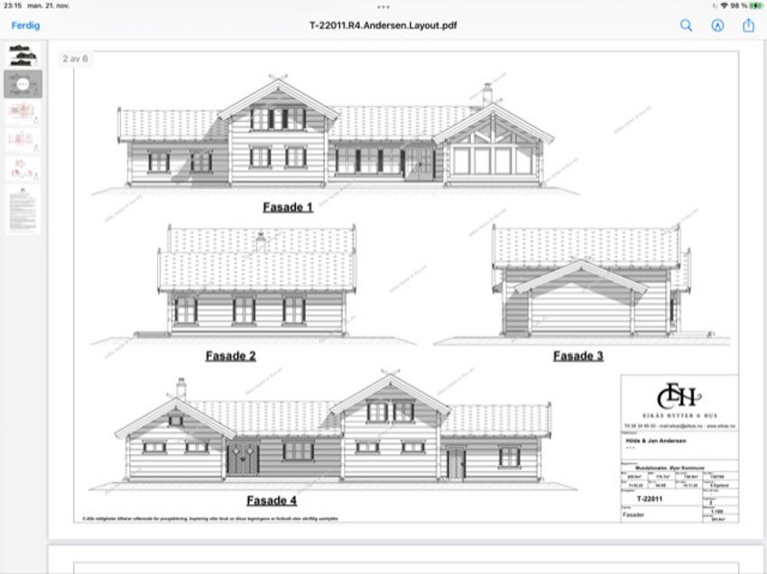 Skissert hytte som tomteeier fikk tegnet Galleribilde