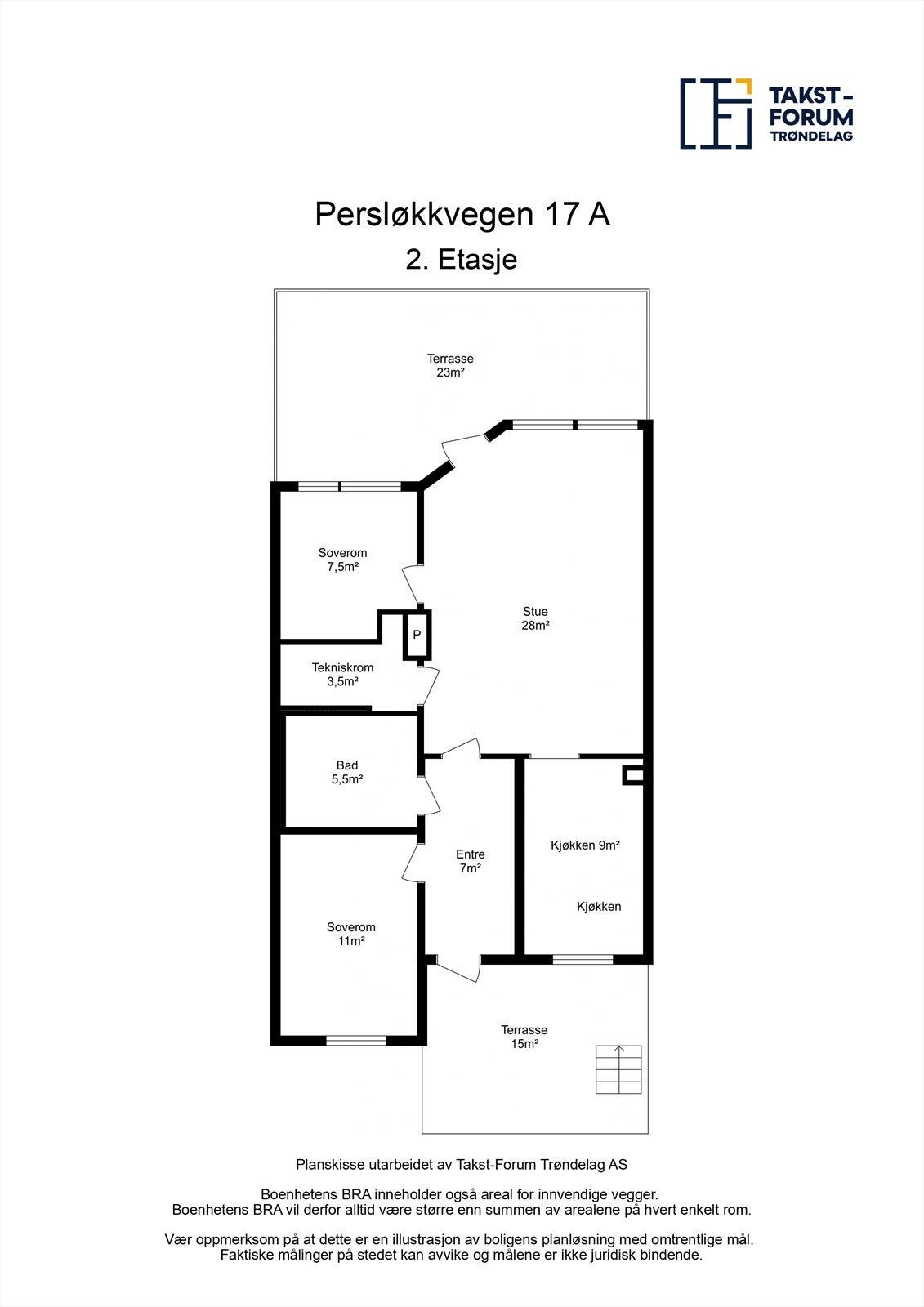 Plantegning 1. etasje - Persløkkvegen 17A Galleribilde