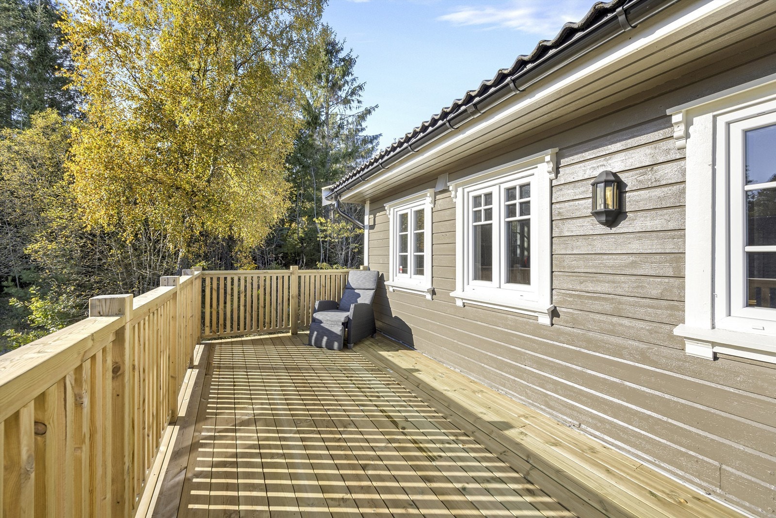 Verandaen ble ferdigstilt i høst Galleribilde
