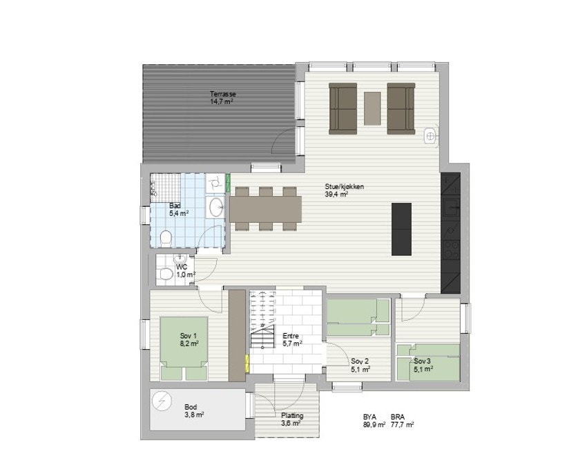 Plantegning Galleribilde