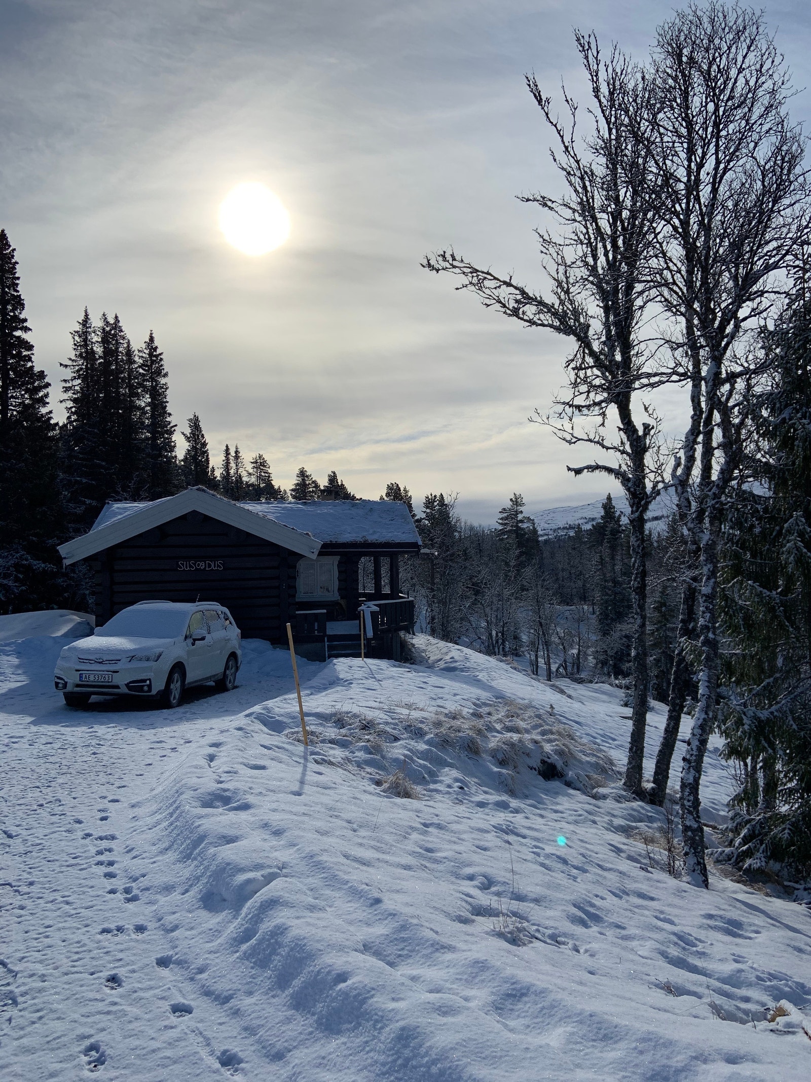 Vinteradkomst frem til hytta Galleribilde