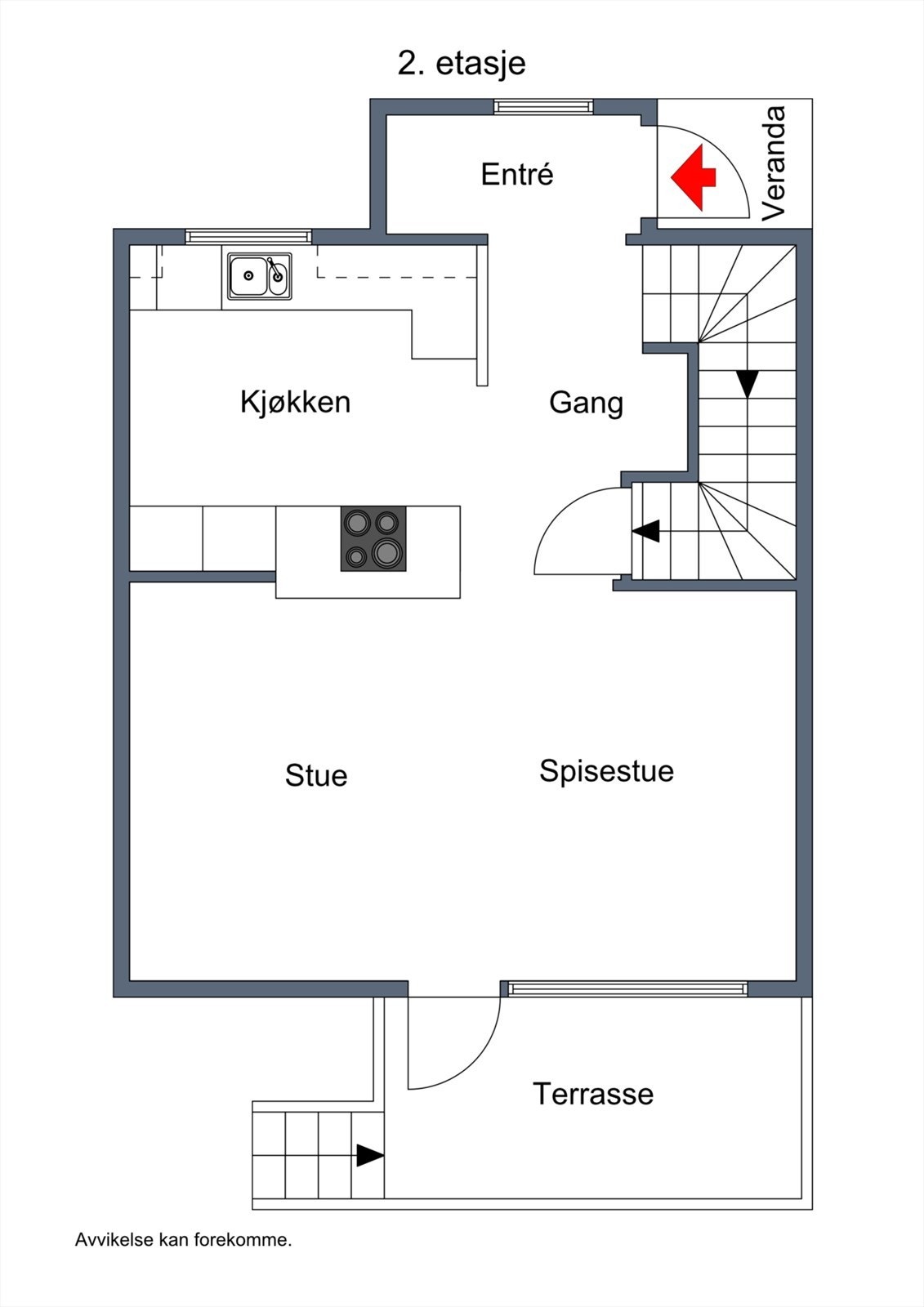 Planskisse hovudetasje Galleribilde