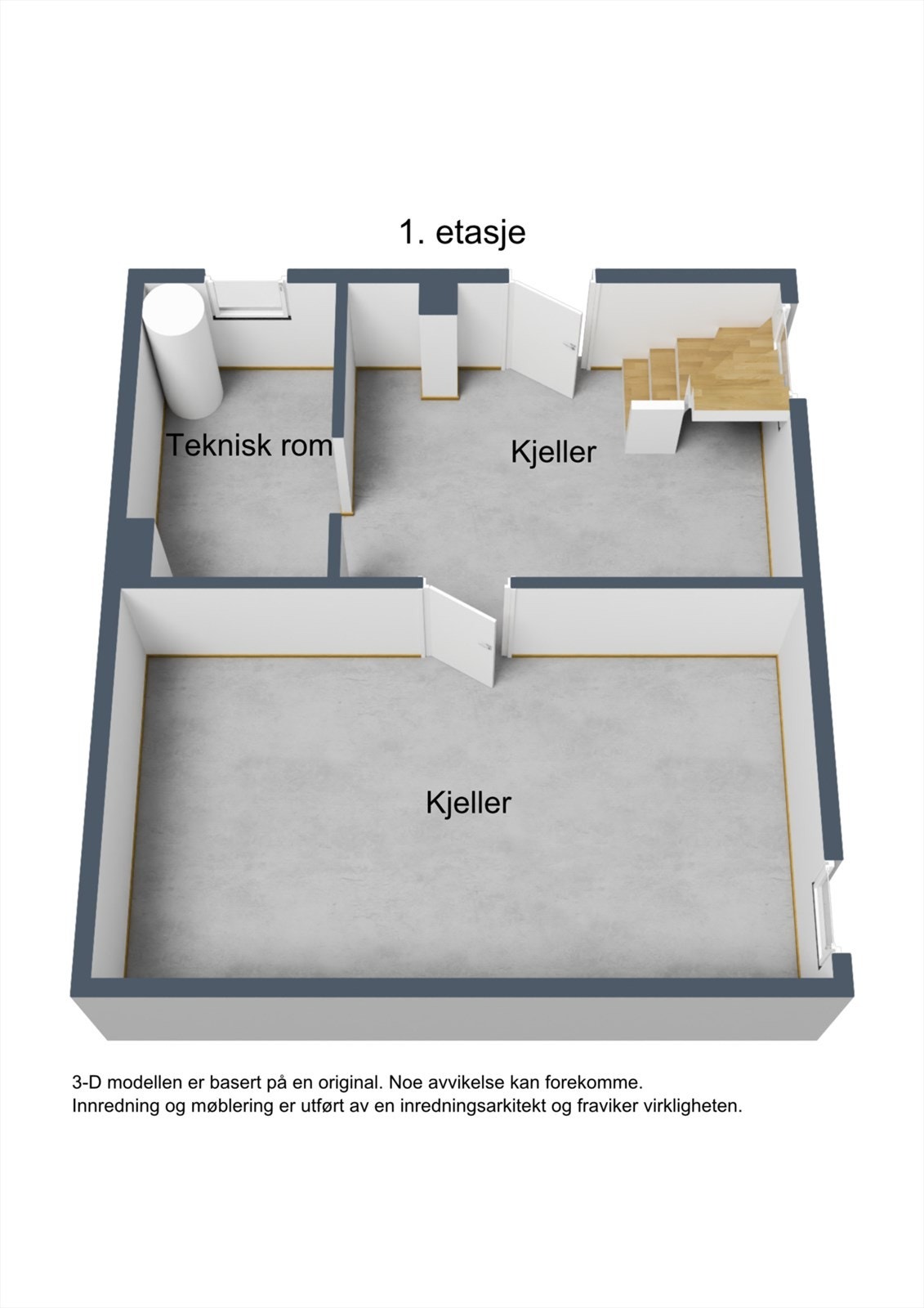 Planskisse kjeller Galleribilde