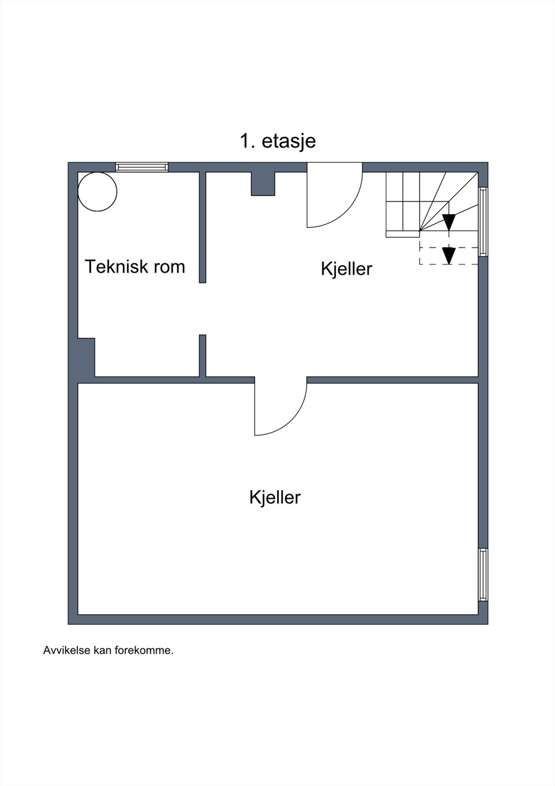 Planskisse kjeller Galleribilde
