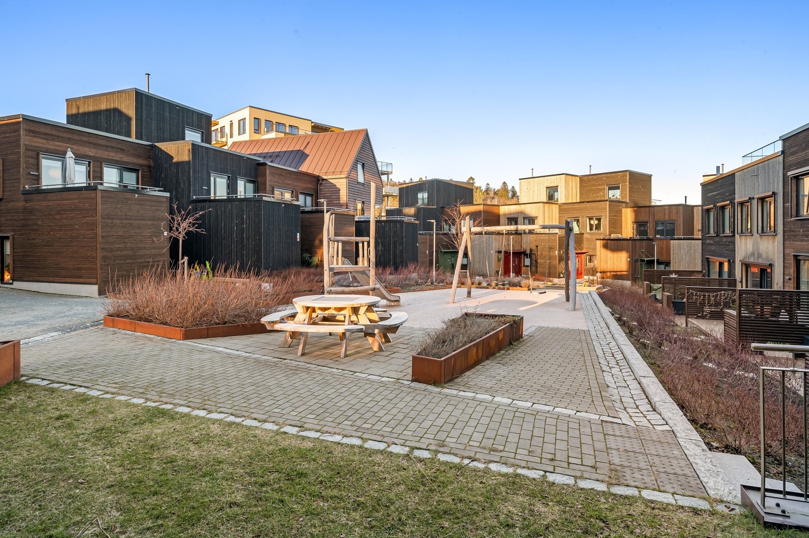 Borettslaget har flotte fellesarealer i området. Galleribilde