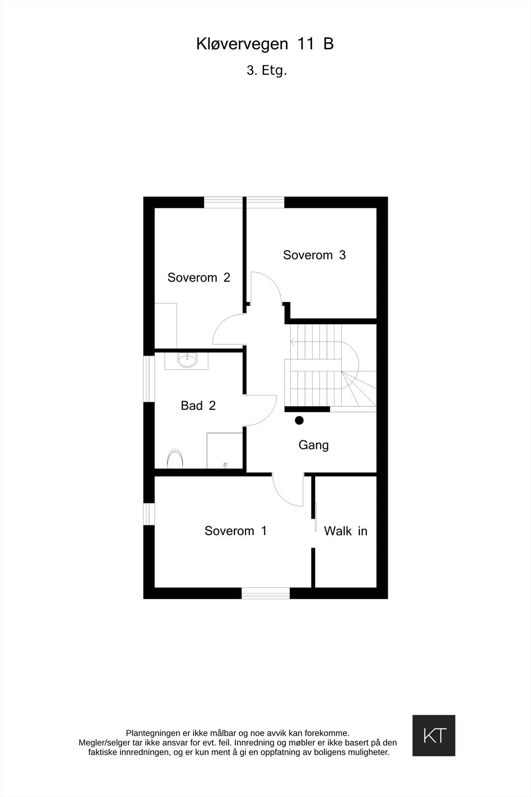 Planløsning 3. etasje Galleribilde