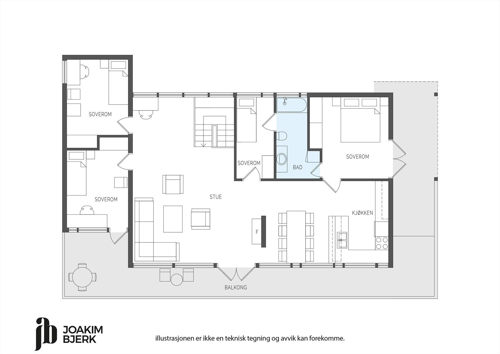 Plantegning 1.etg Galleribilde