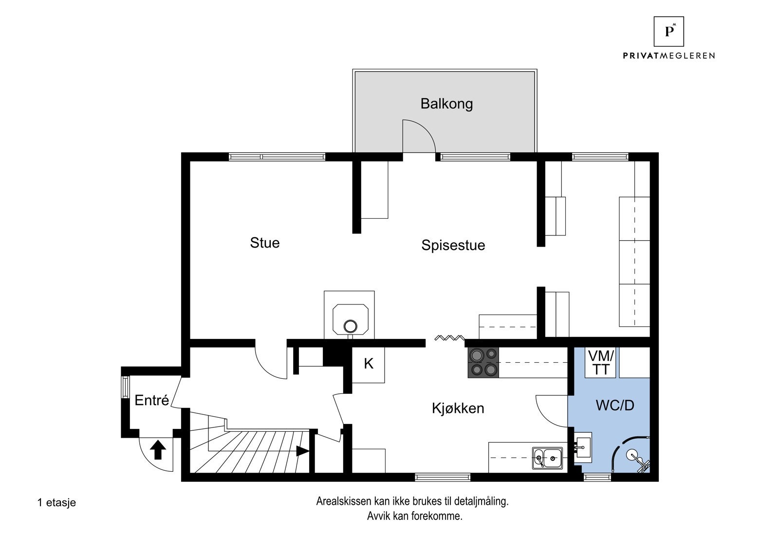 Plantegnign 1. etasje Galleribilde