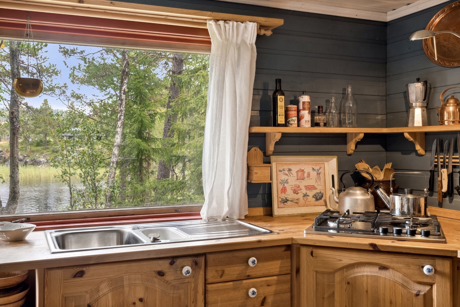 Her kan man lage mat mens man nyter utsikten. Galleribilde