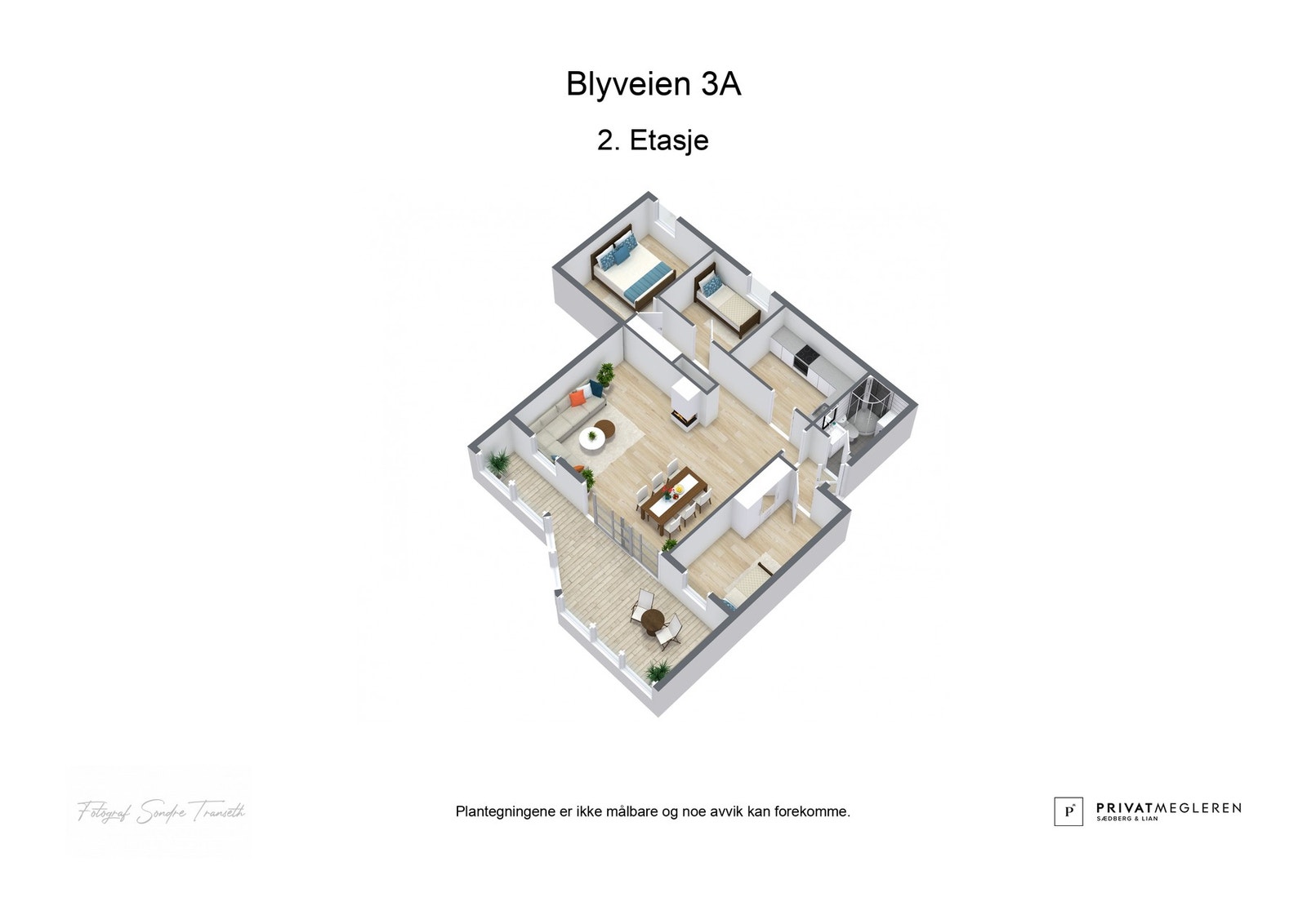 - 3D plantegning (ikke målbart) - Galleribilde