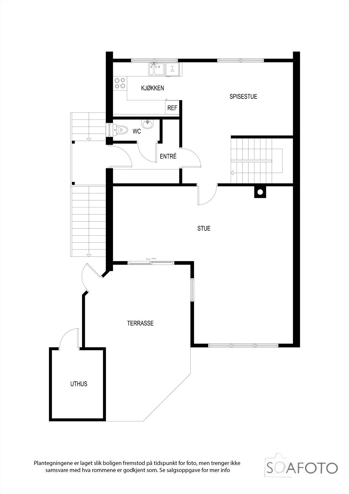 Plantegning 1. etasje Galleribilde