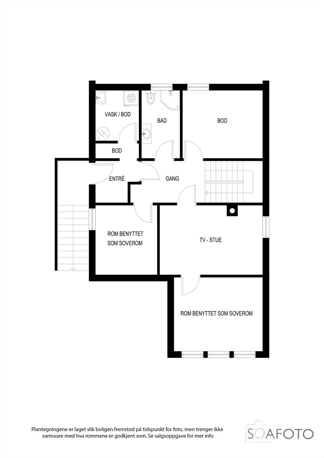 Plantegning underetasjen Galleribilde