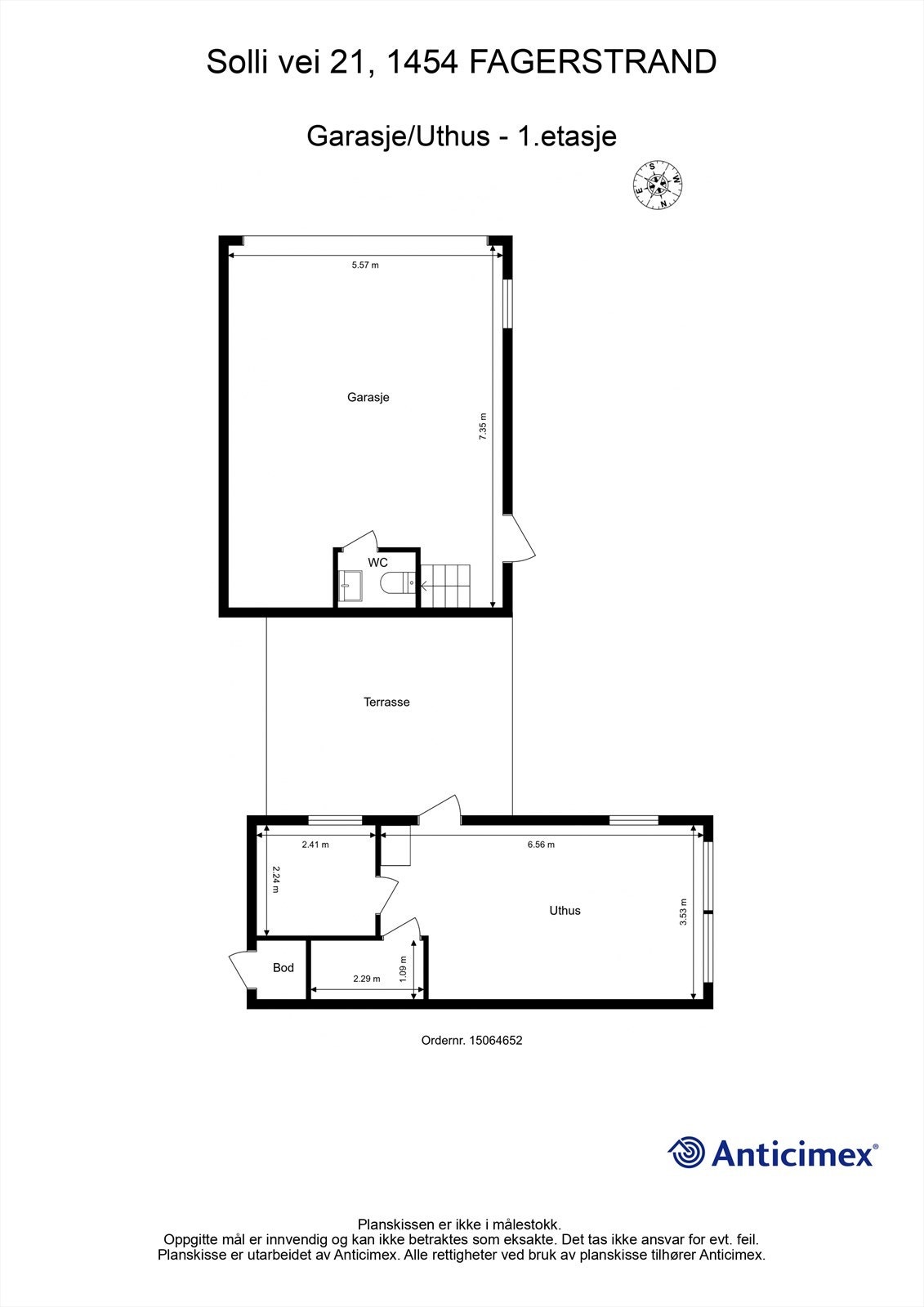 Plantegning garasje og uthus Galleribilde