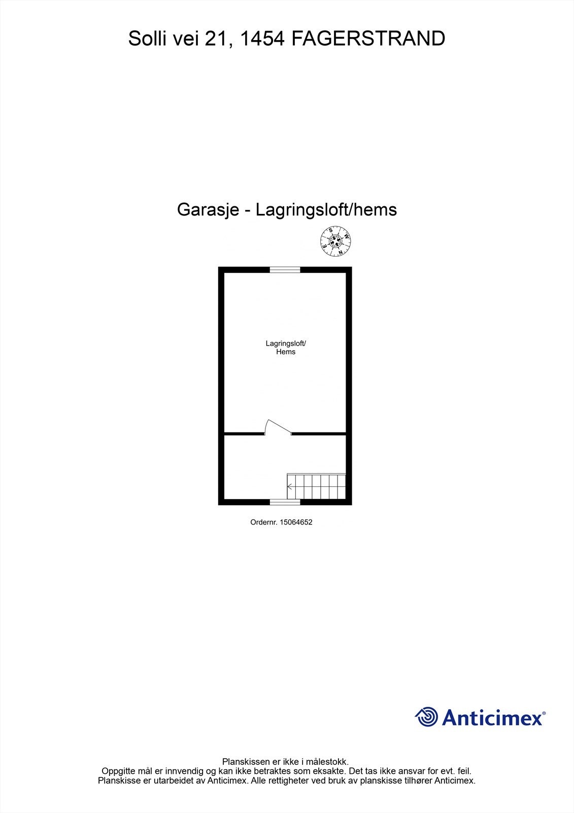 Plantegning garasje loftetasje Galleribilde