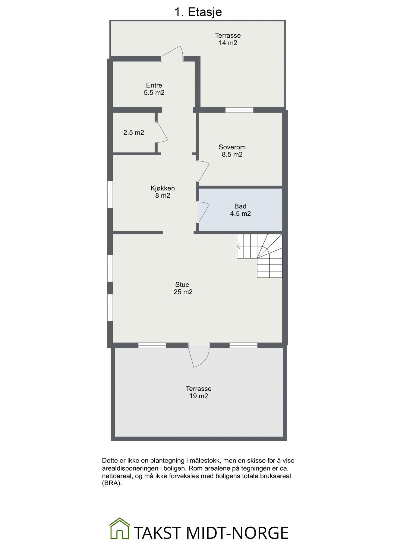 Plantegning 1. etasje. Galleribilde