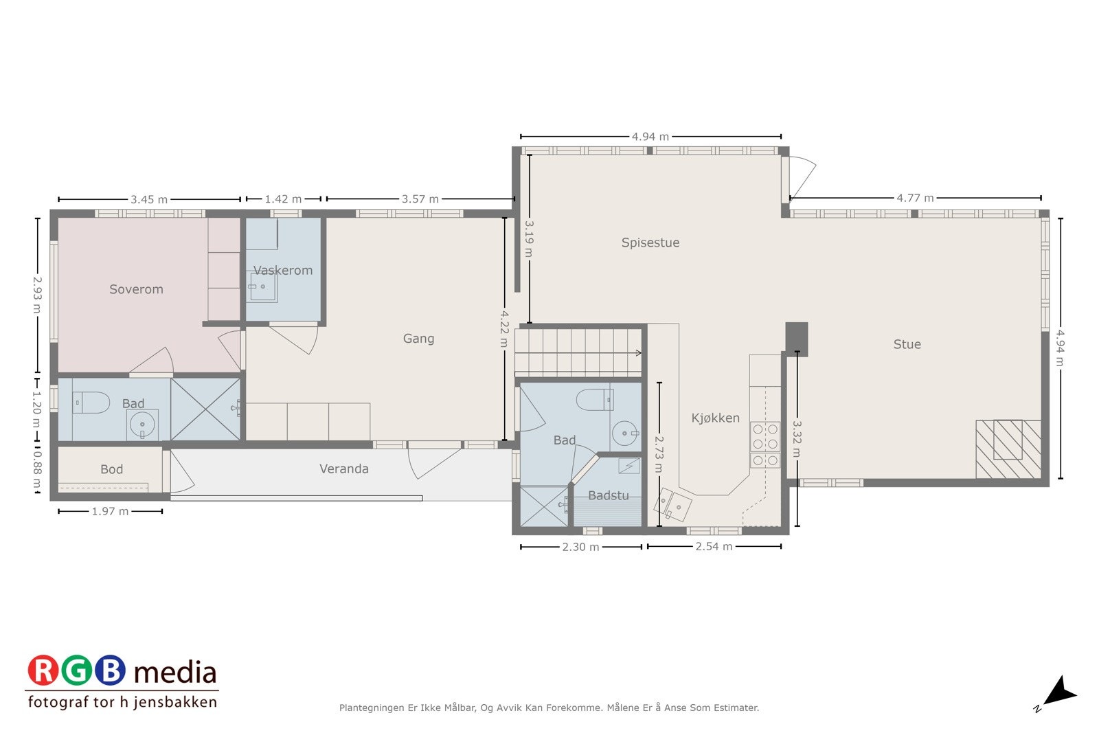 Plantegning, første etasje. Galleribilde