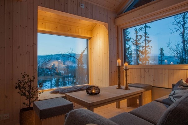 Sofakrok med godt utsyn. Illustrasjonsbilde Galleribilde