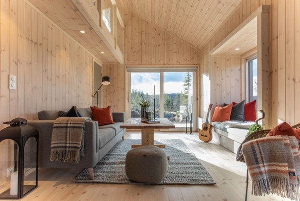 Stue med trivelig møblering Illustrasjonsbilde Galleribilde