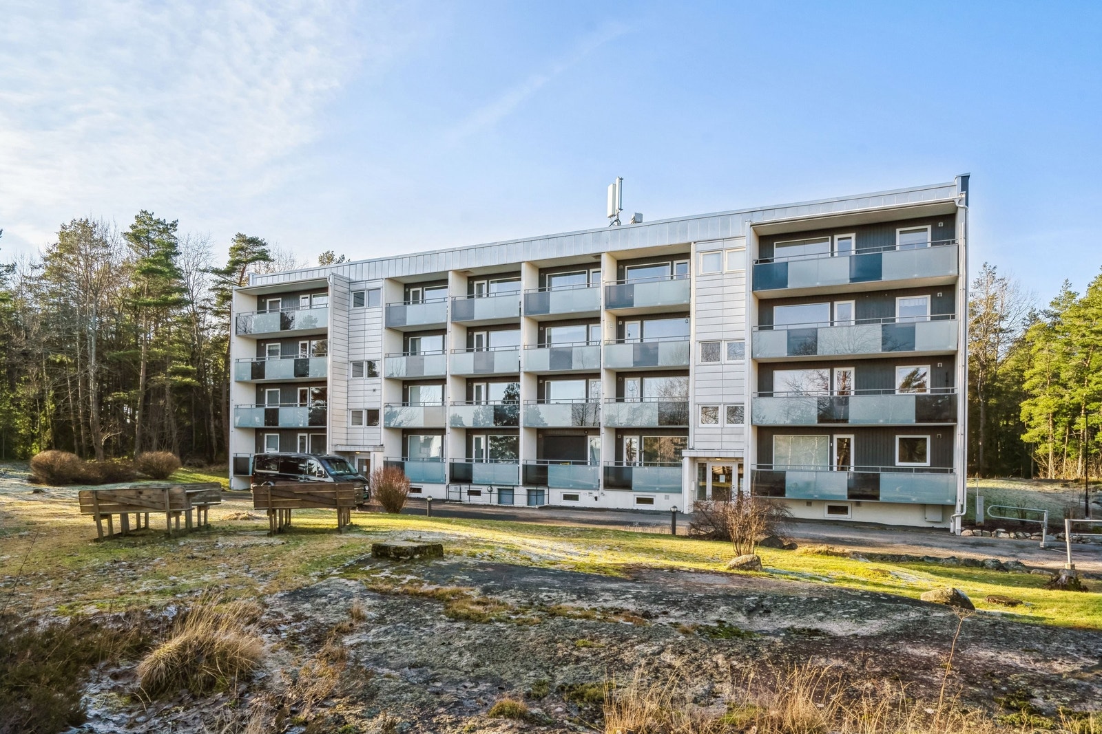 Leiligheten ligger i 4. etasje med flott utsikt Galleribilde