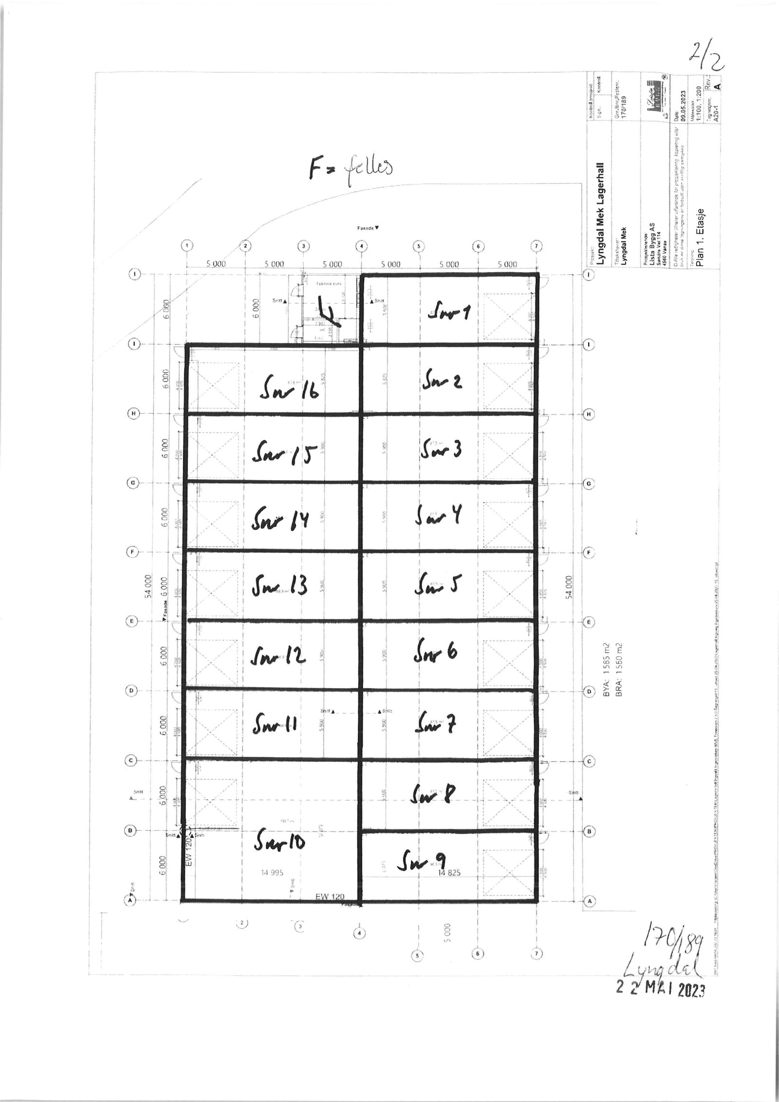 Dagens seksjonering og inndeling. Det kan åpnes opp mellom flere seksjoner om ønskelig. Galleribilde