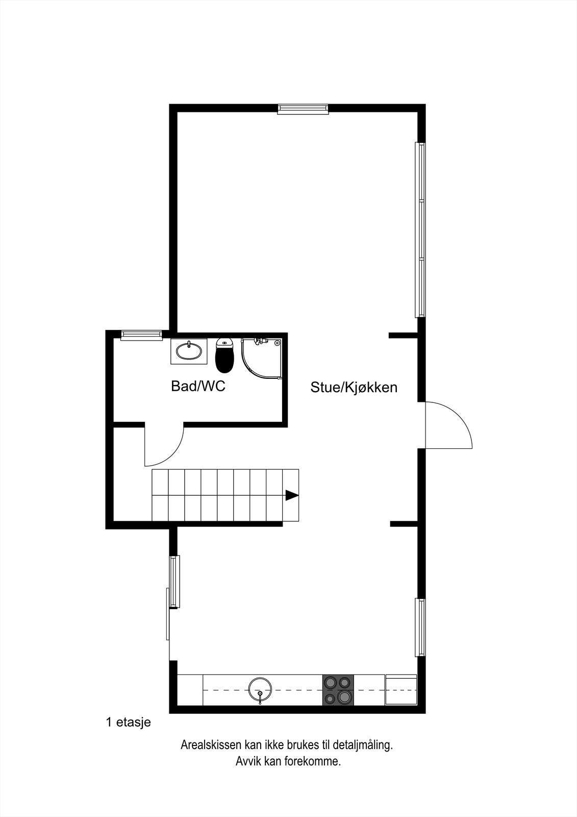Plantegning 1. etasje Galleribilde