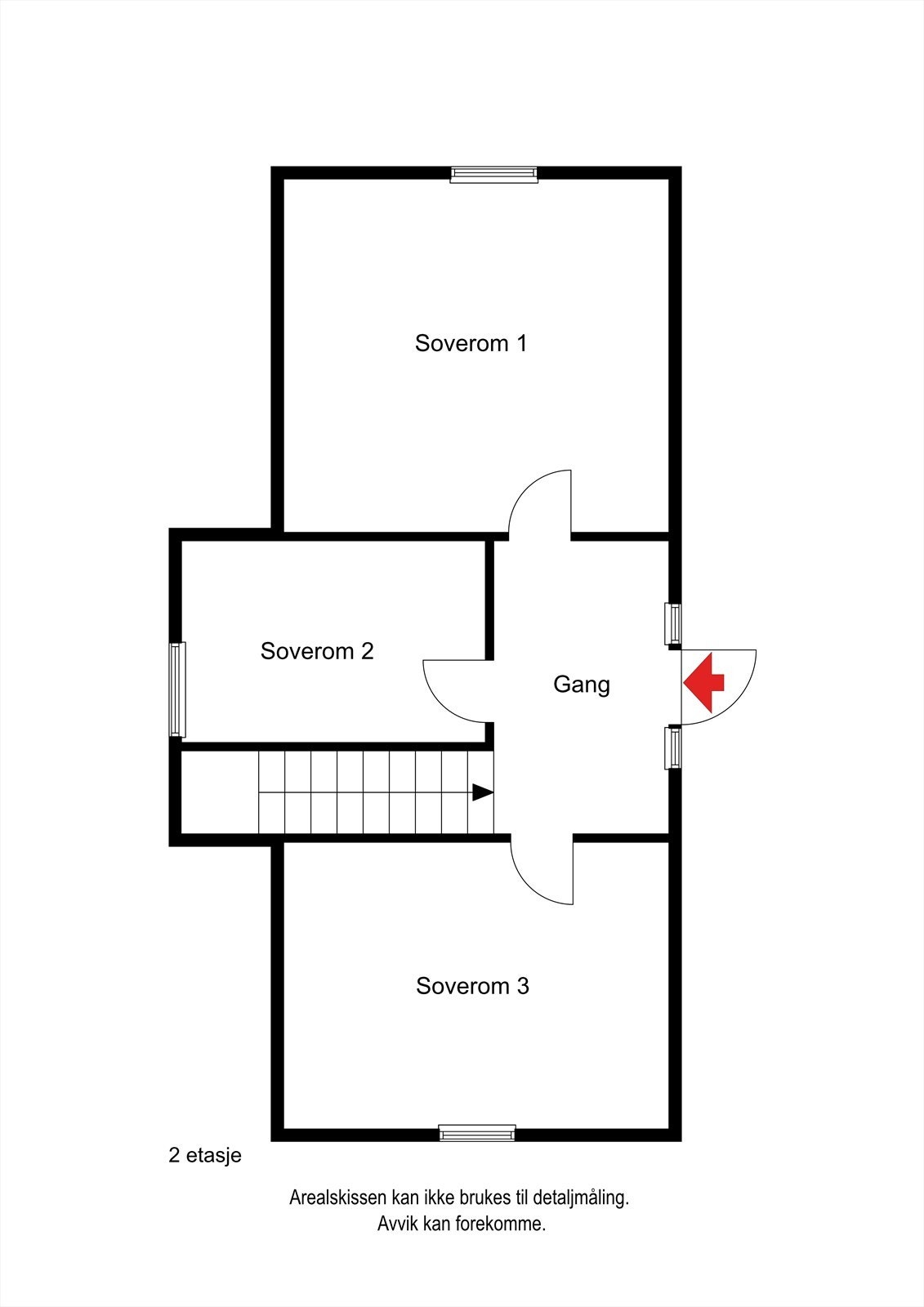 Plantegning loftsetasje Galleribilde