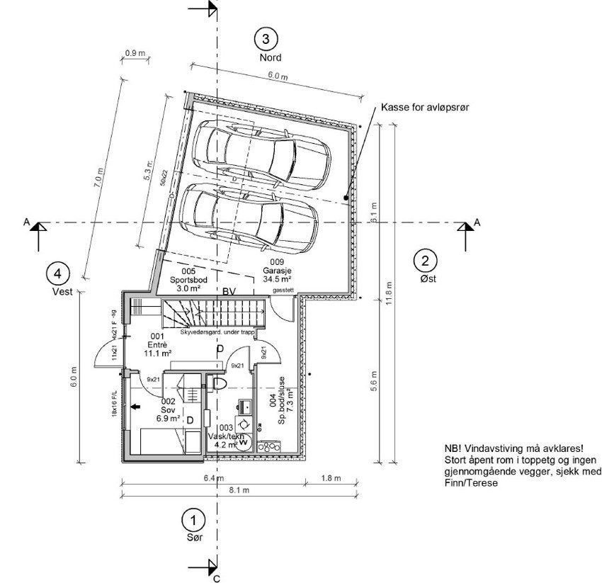 Plantegning U.etasje Galleribilde