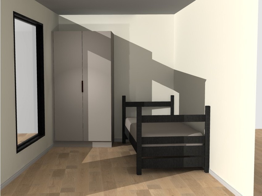 Illustrasjon på garderobe sov 1 i 3. etg. Galleribilde