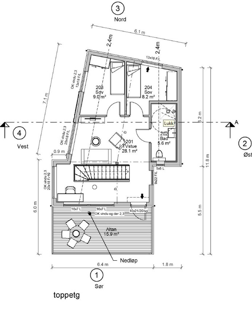 Plantegning 2.etasje Galleribilde